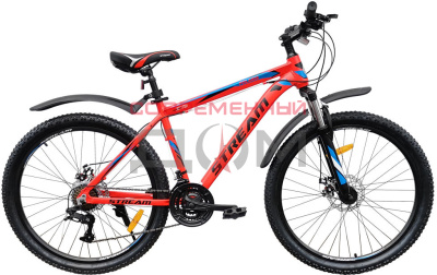 Велосипед горный Stream Polaris 26”, рама 17” алюминий, 21 скор.,тормоза дисковые,щитки/